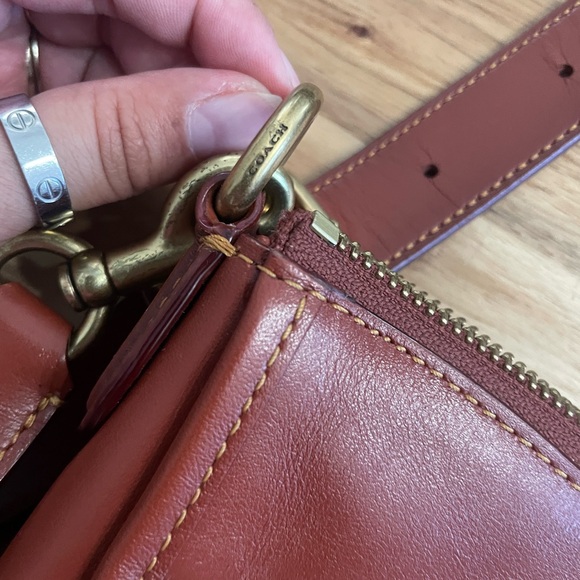 Coach Brown and Tan Shoulder Bag with Signature Monogram - Picture 3 of 9